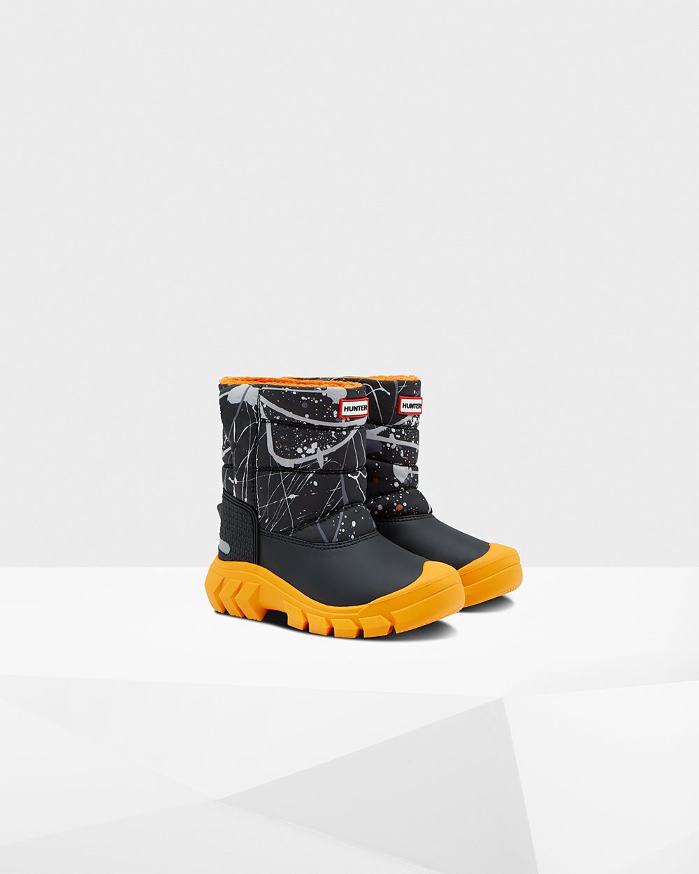 Kids Snow Boots - Hunter Original Little Insulated (39CRZIDXJ) - Grey Black